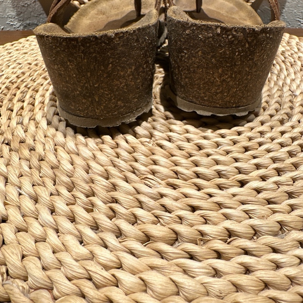 Brown Leather Sandals with Buckle 7.5 - Picture 7 of 7